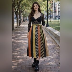 Maxi Wrap Skirt | Upcycled Vintage Neckties | Handmade